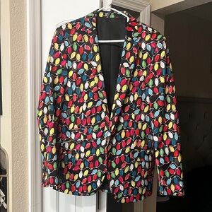 Christmas Lights Pattern Blazer